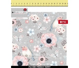 French Terry - Fräulein v. Julie Little Bird told me grau